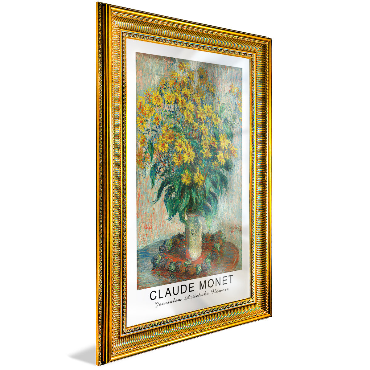 Claude Monet Jerusalem Artichoke Flowers Canvas