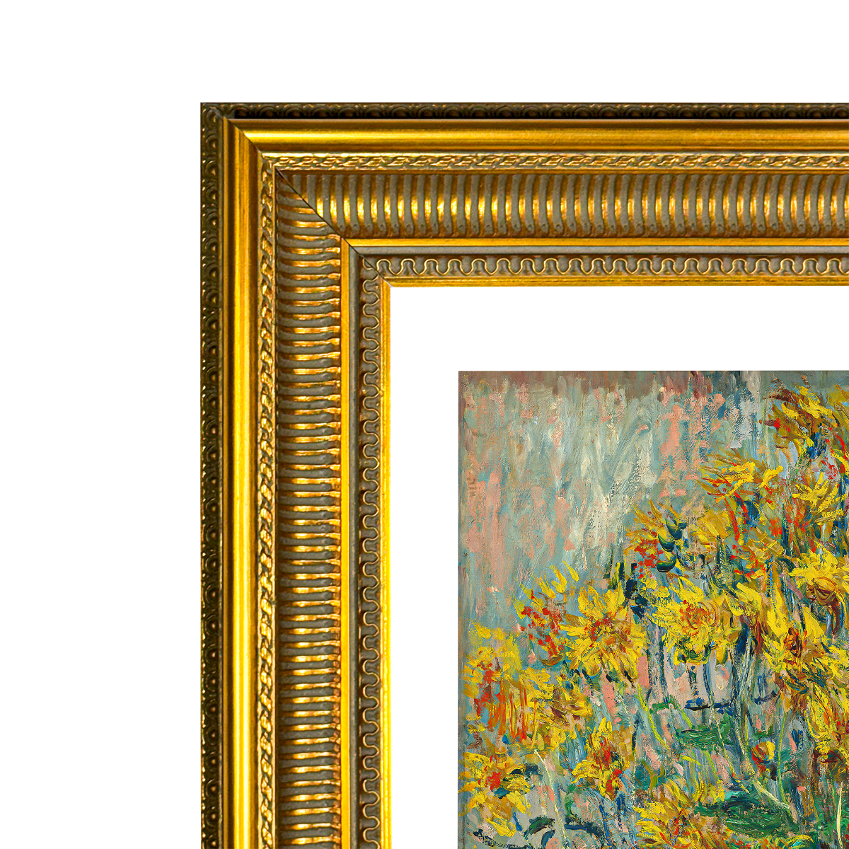Claude Monet Jerusalem Artichoke Flowers Canvas