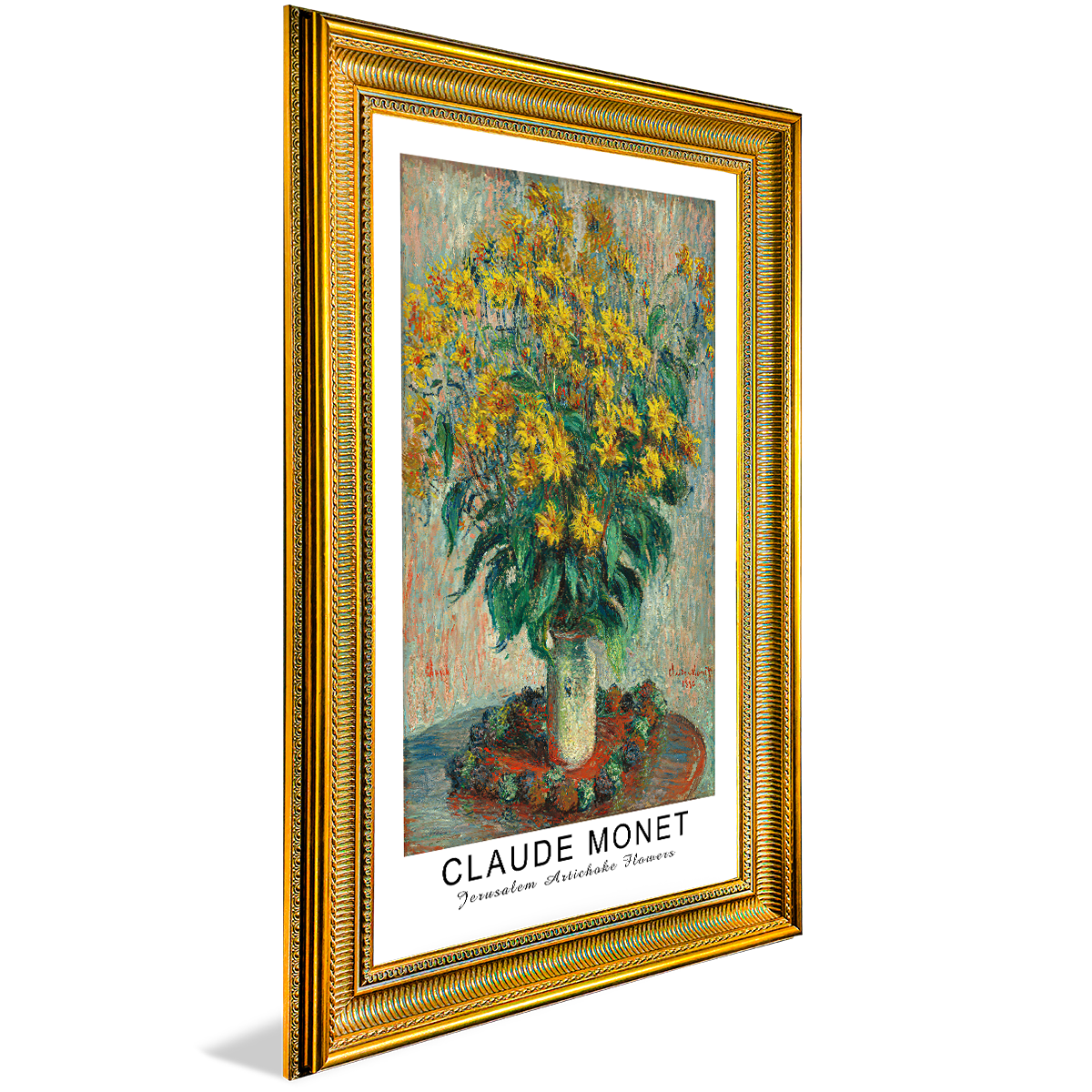 Claude Monet Jerusalem Artichoke Flowers Canvas