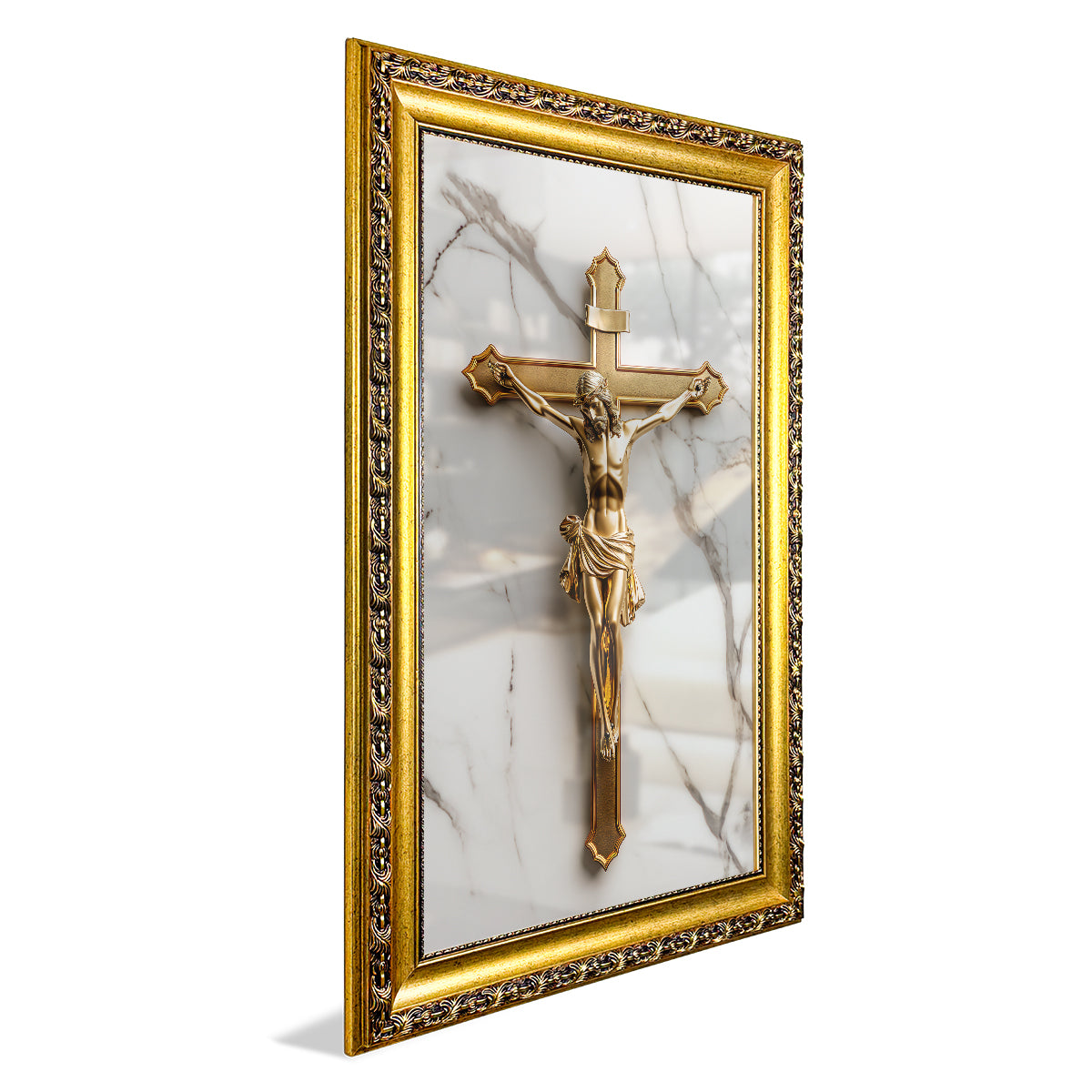 Christ’s Cross on Marble Canvas