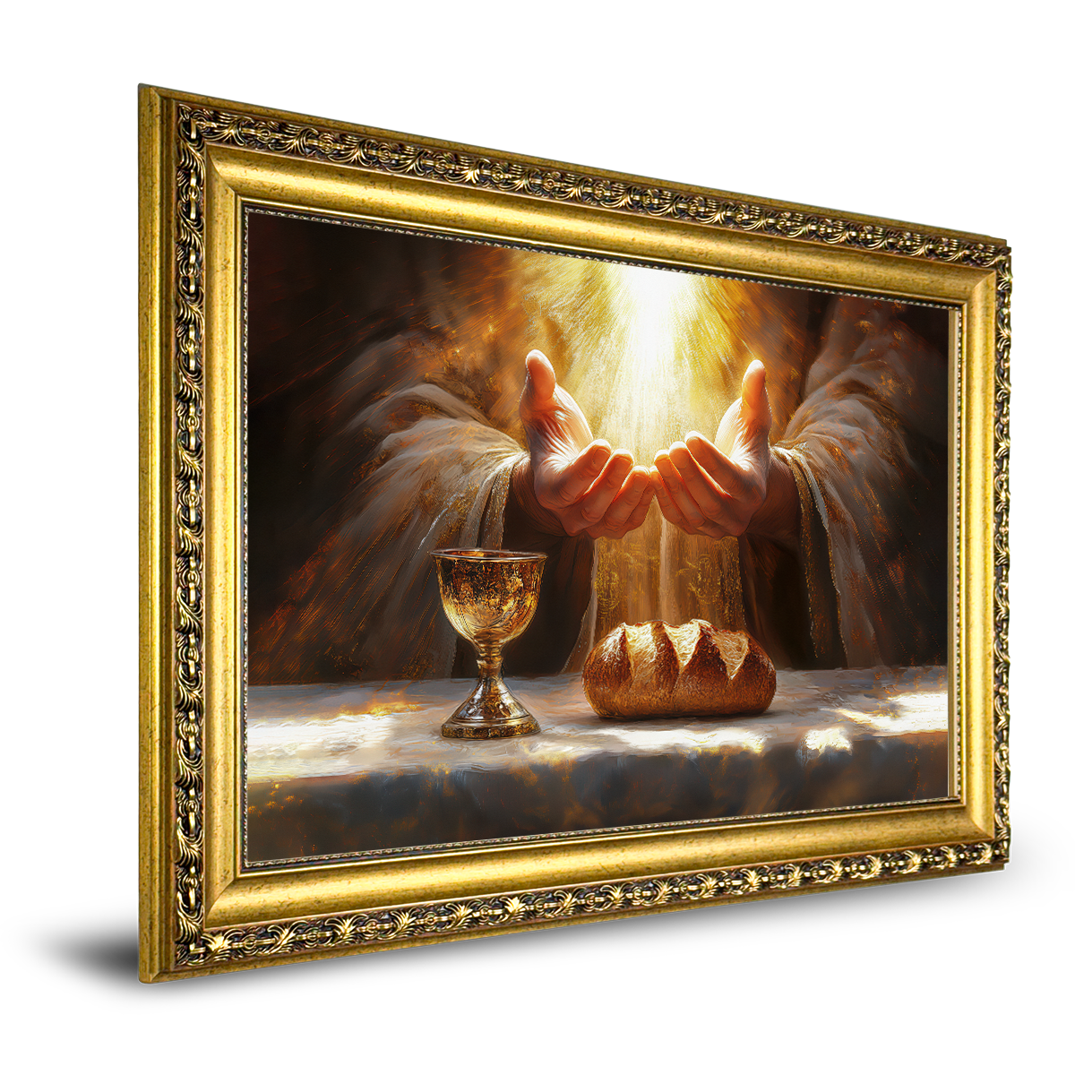 Blessed Bread and Wine Canvas
