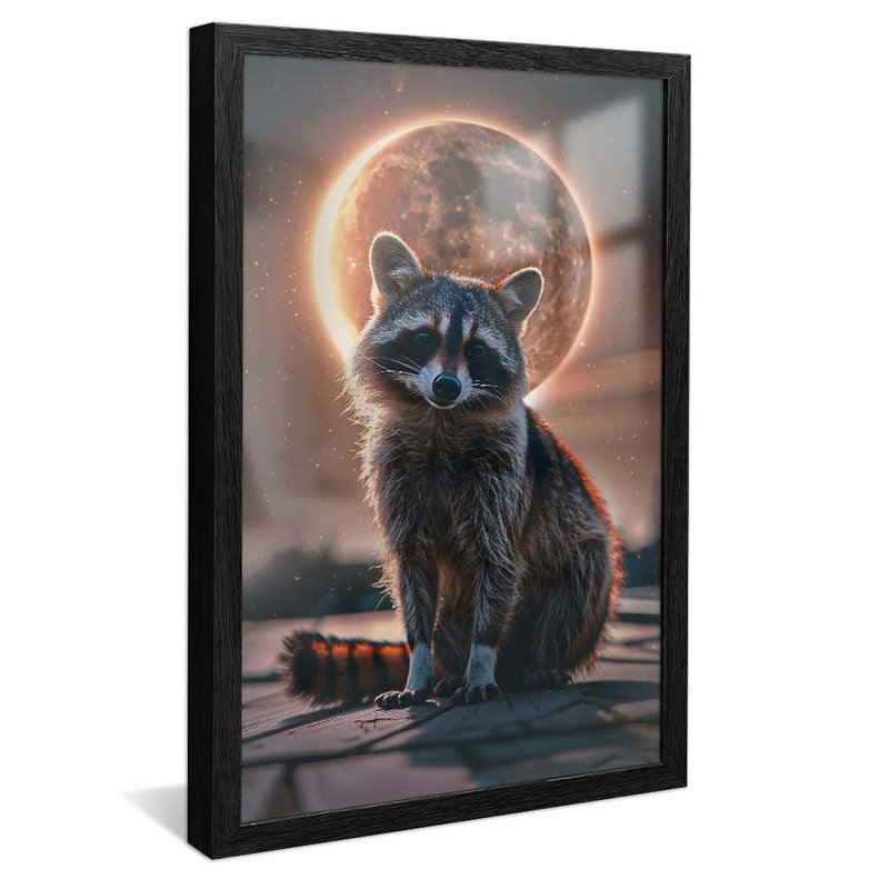 Raccoon and the Moon V1692 Canvas