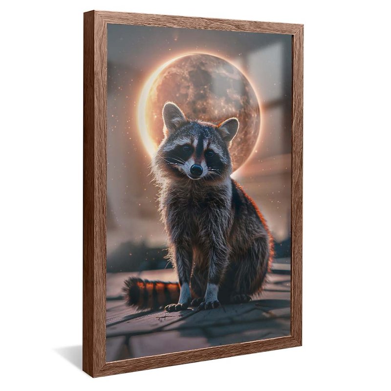 Raccoon and the Moon V1692 Canvas