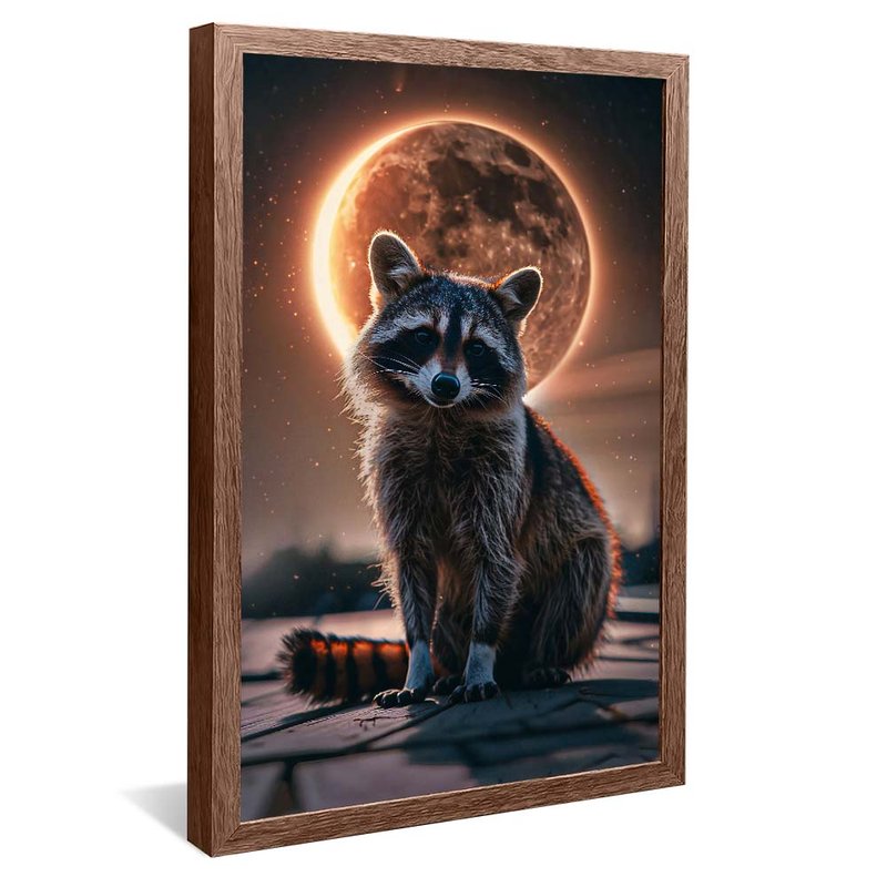 Raccoon and the Moon V1692 Canvas