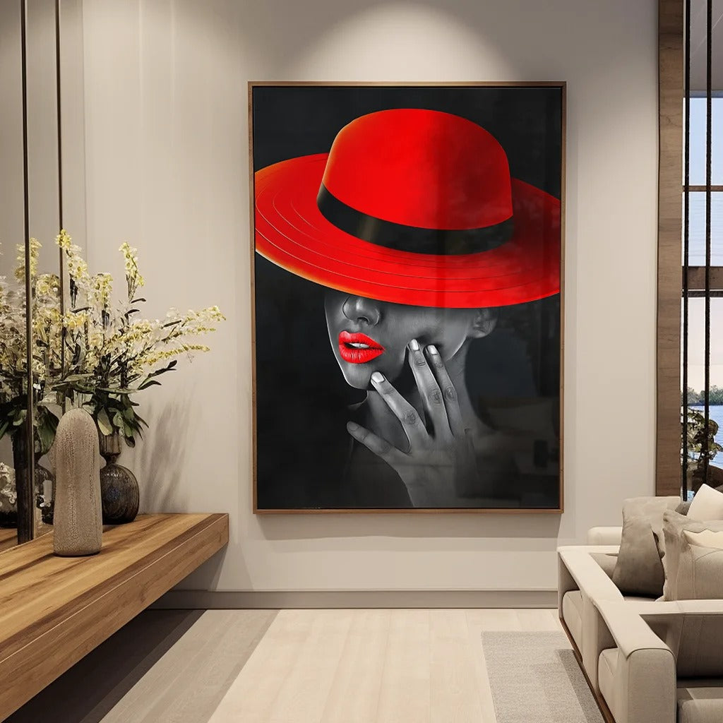 Red Hat Woman Canvas V827