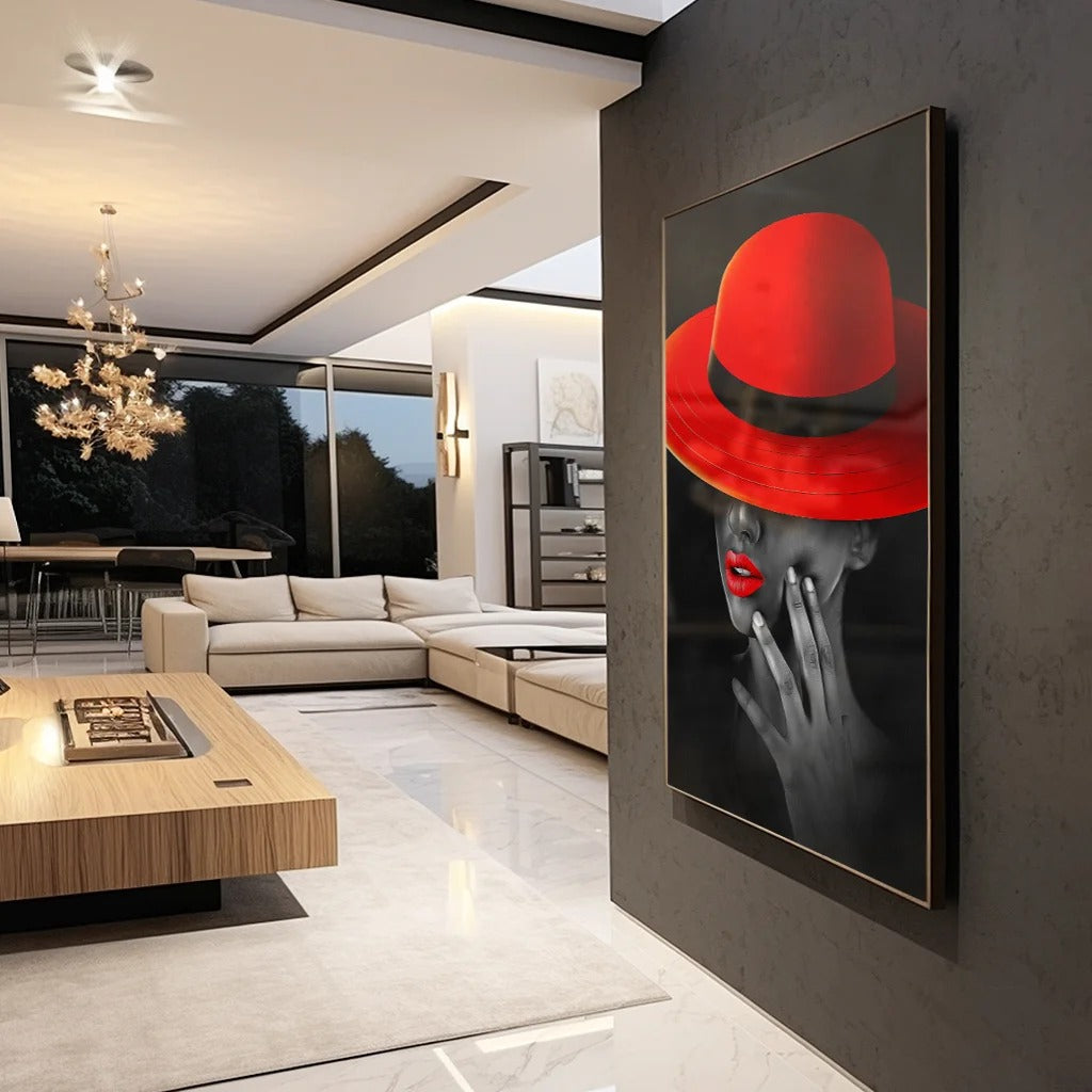 Red Hat Woman Canvas V827