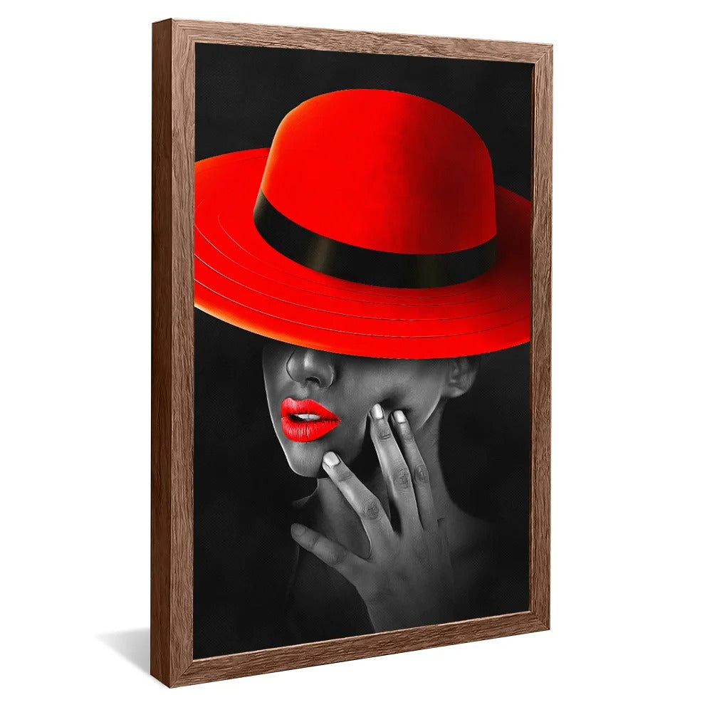 Red Hat Woman Canvas V827