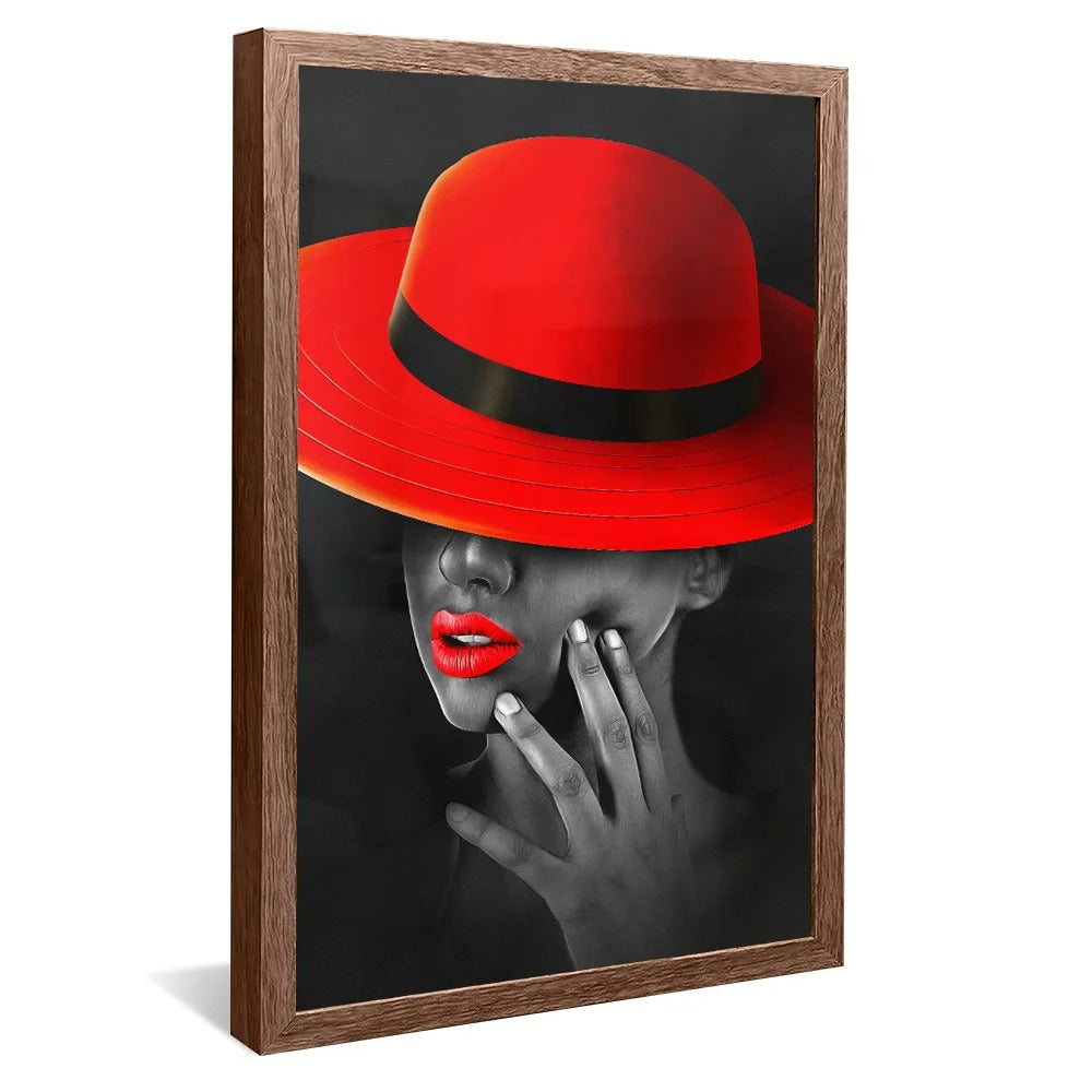 Red Hat Woman Canvas V827