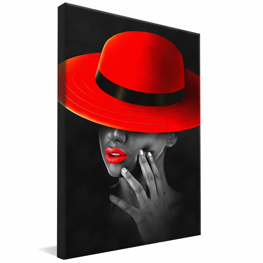 Red Hat Woman Canvas V827