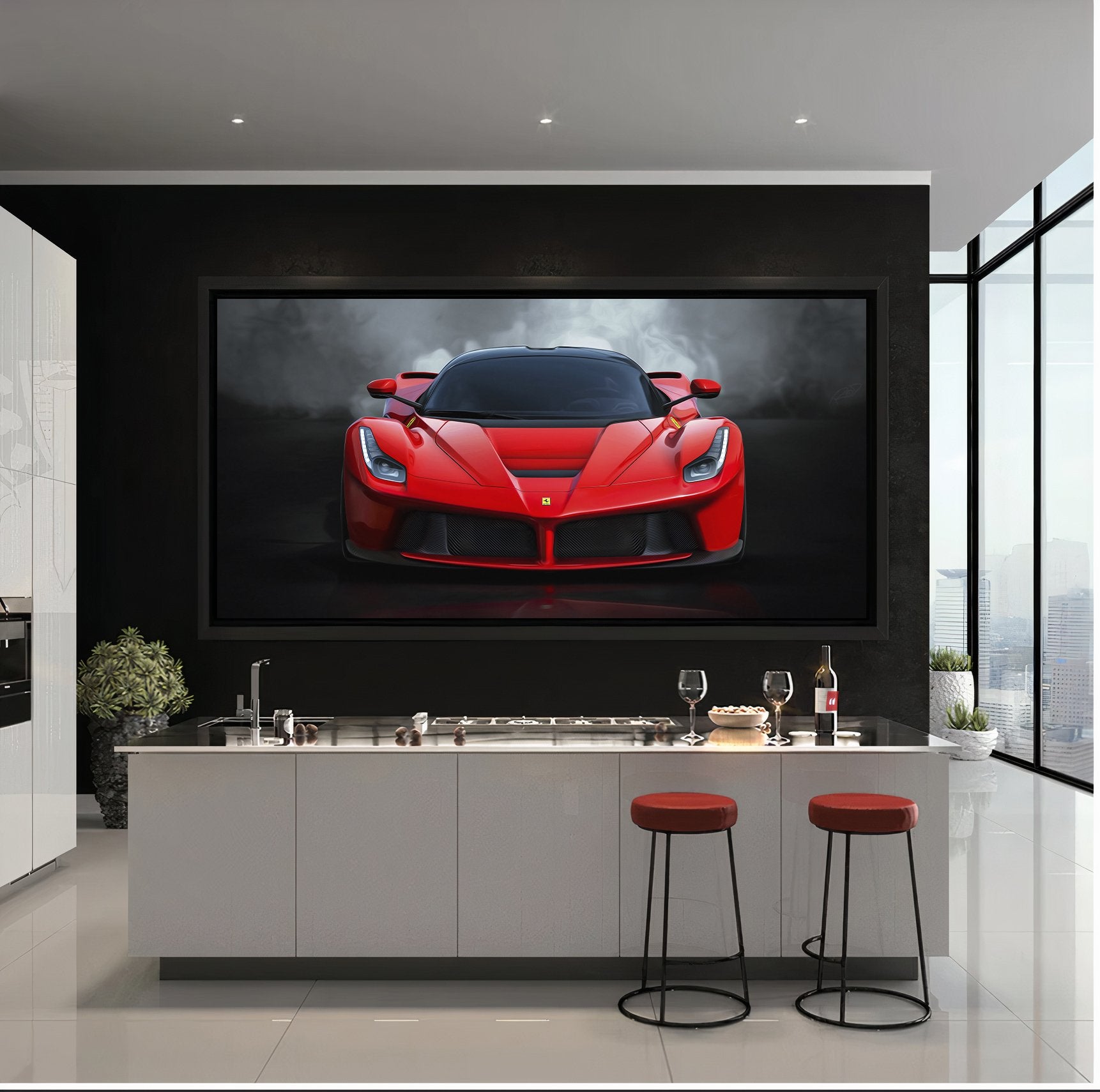 Red Super Sports Car Canvas