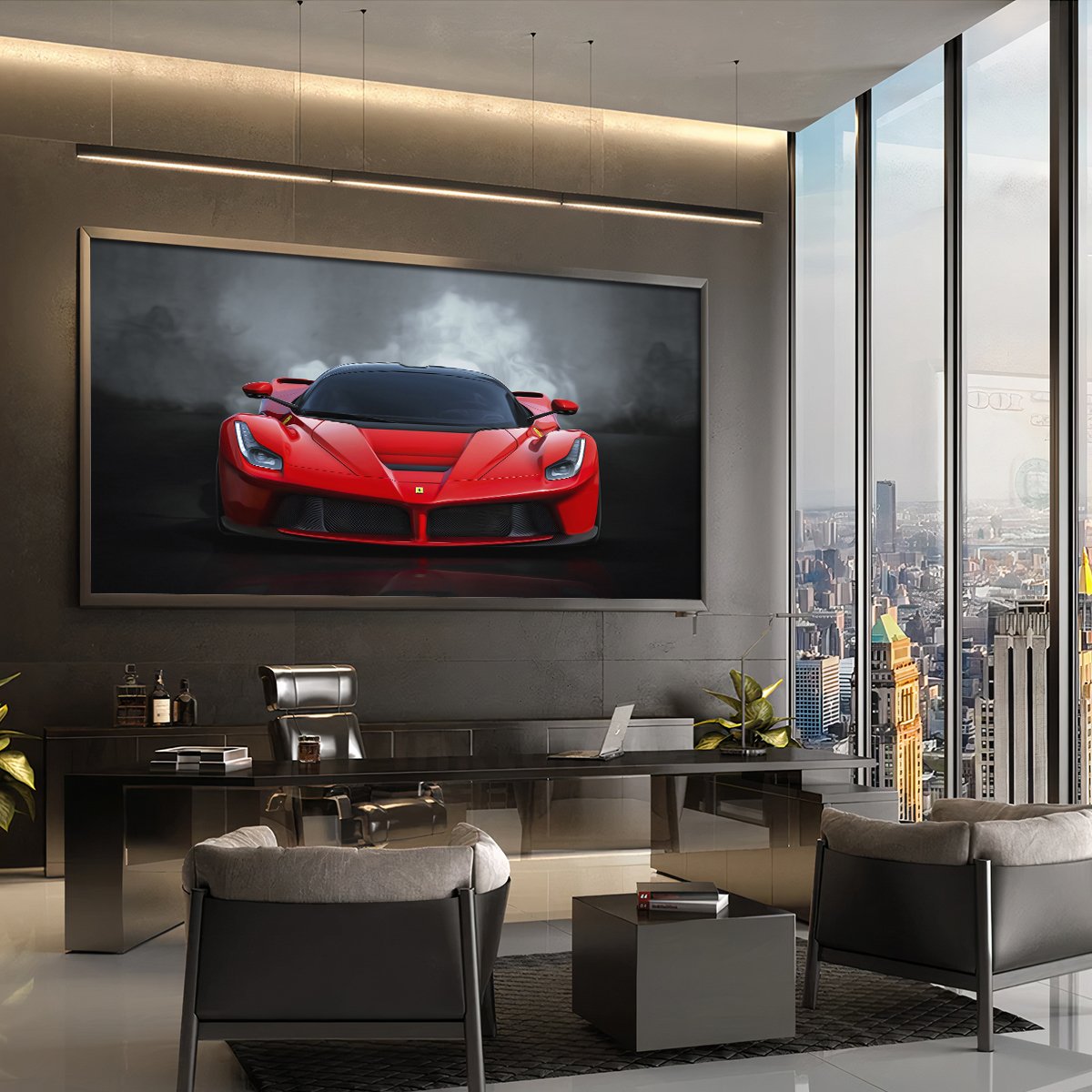 Red Super Sports Car Canvas