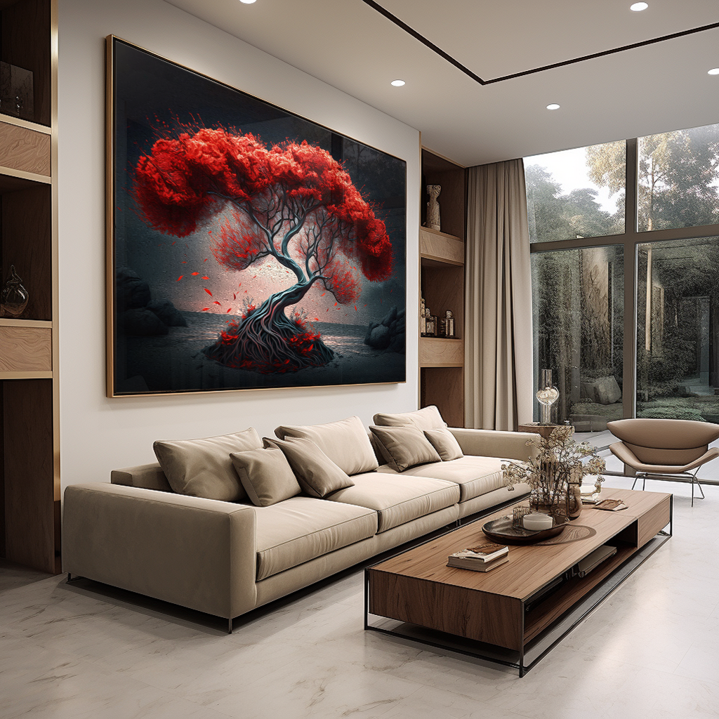 Red Tree of Life V75 Canvas