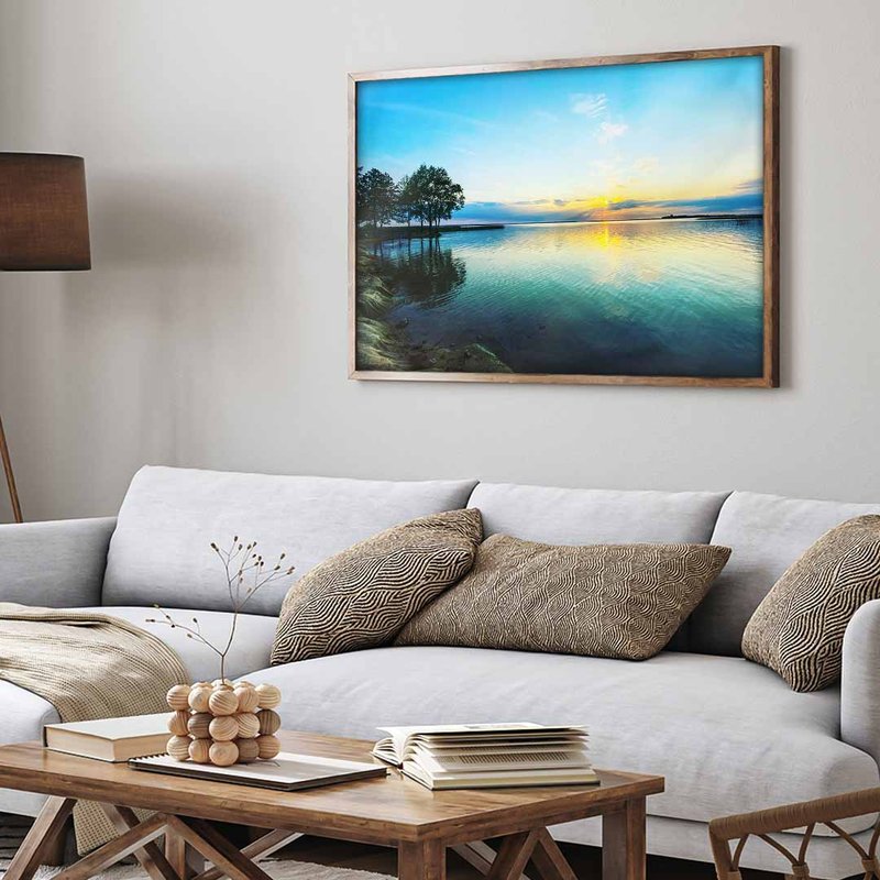 River and Sun Landscape V1607 Canvas