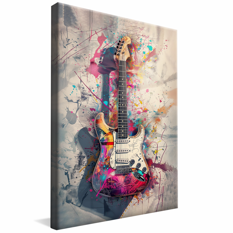 Rosa Street Art Guitar V1289 Canvas