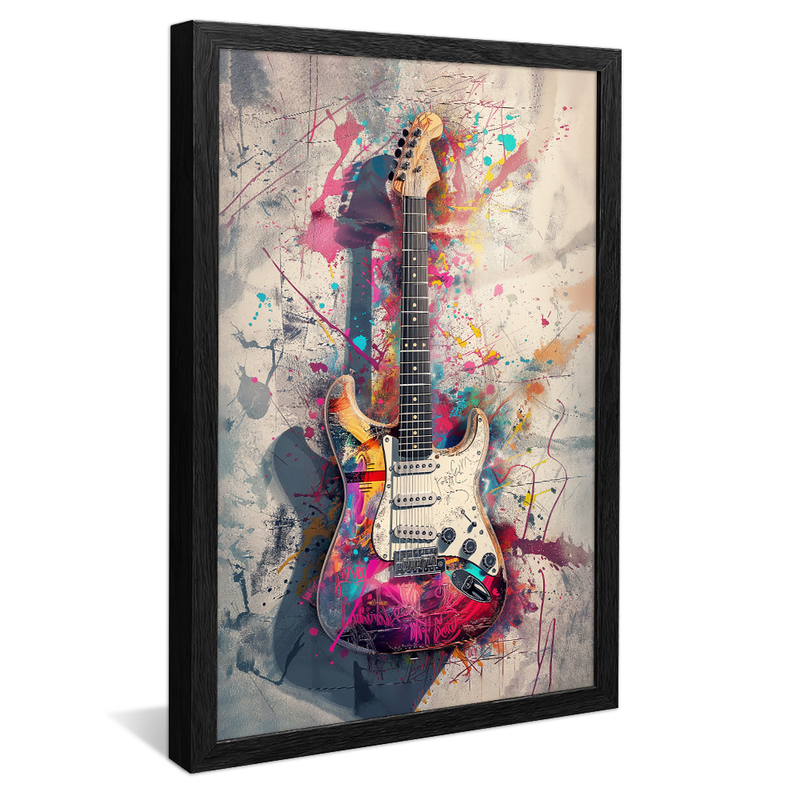 Rosa Street Art Guitar V1289 Canvas