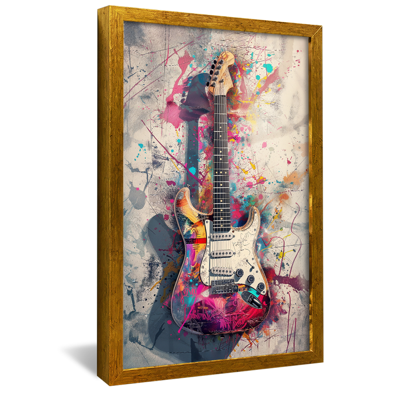 Rosa Street Art Guitar V1289 Canvas