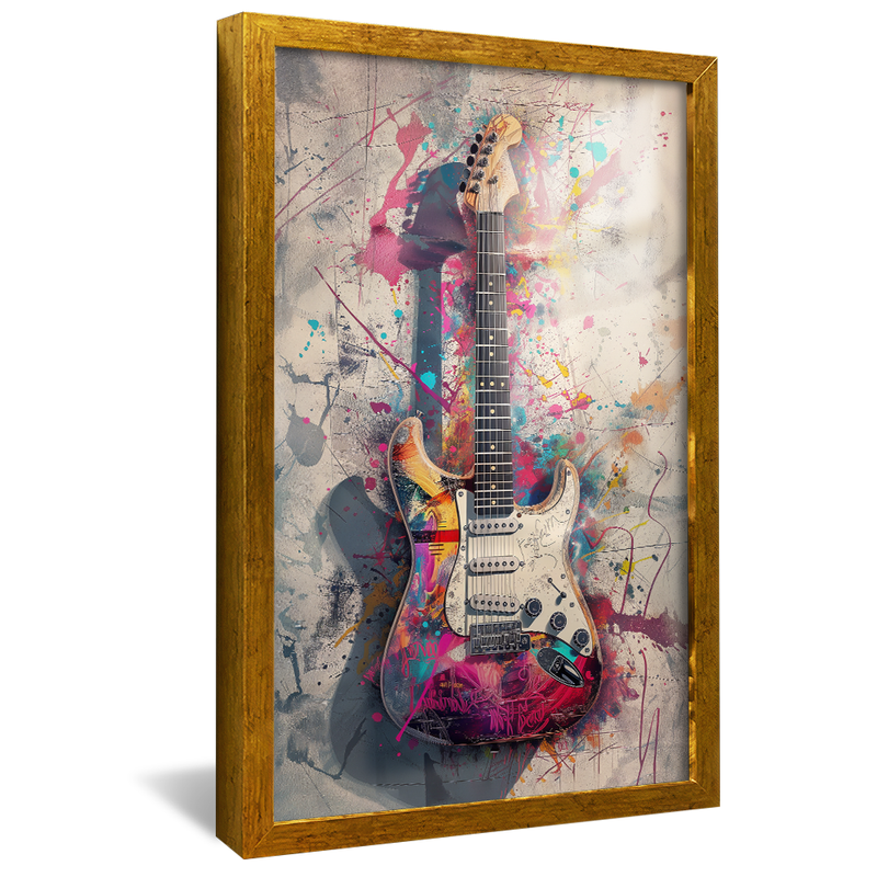 Rosa Street Art Guitar V1289 Canvas