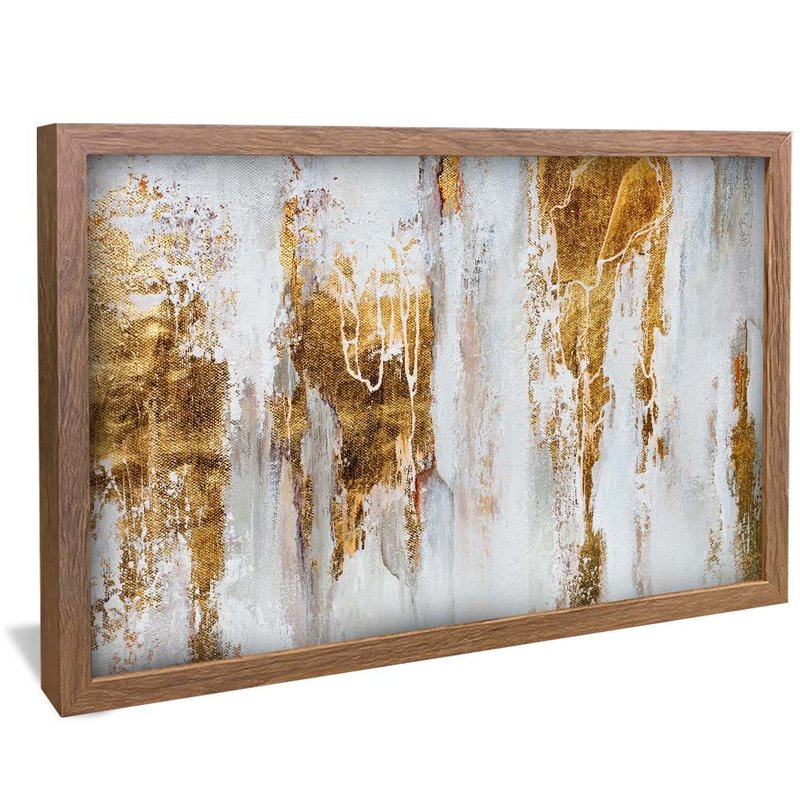 Rustic White and Gold V1730 Canvas