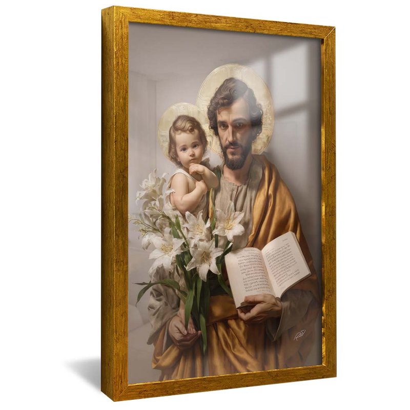 Saint Joseph and Jesus V1913 Canvas