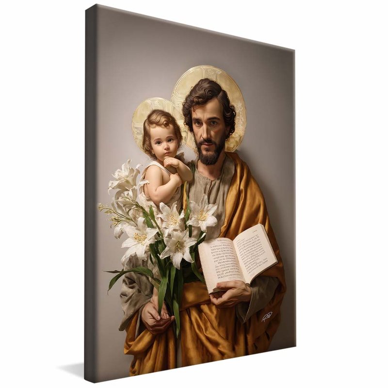 Saint Joseph and Jesus V1913 Canvas