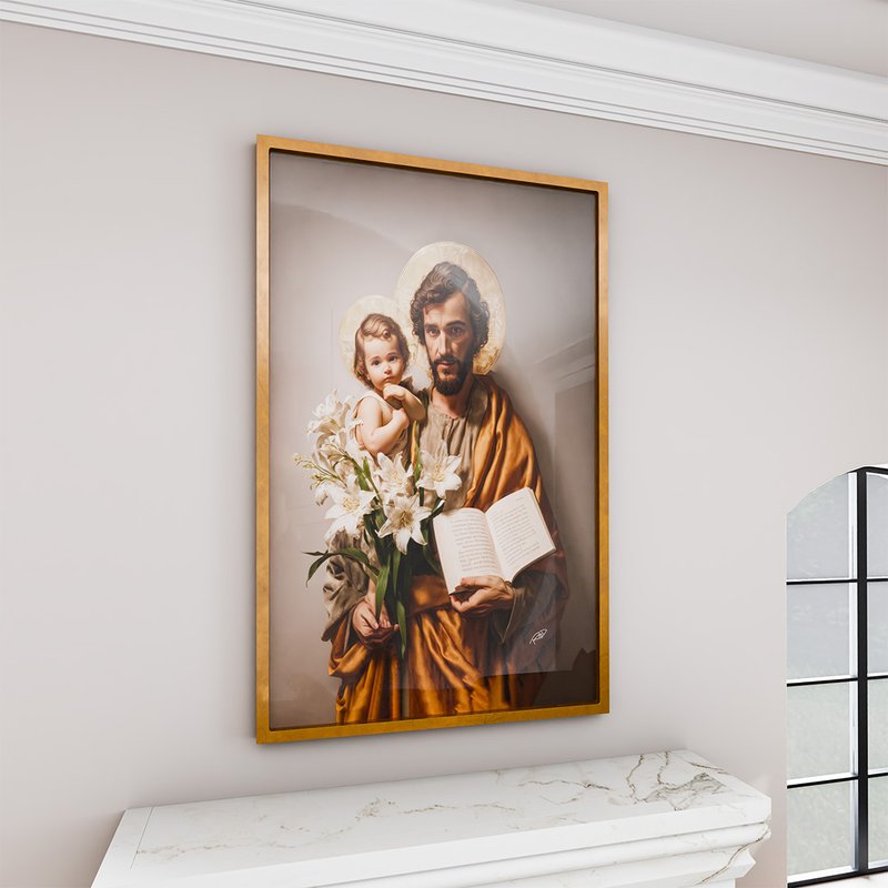 Saint Joseph and Jesus V1913 Canvas