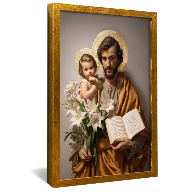 Saint Joseph and Jesus V1913 Canvas