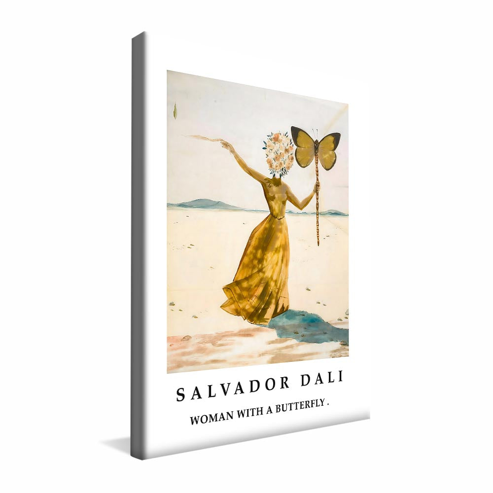 Salvador Dalí Woman With a Butterfly V2374 Canvas