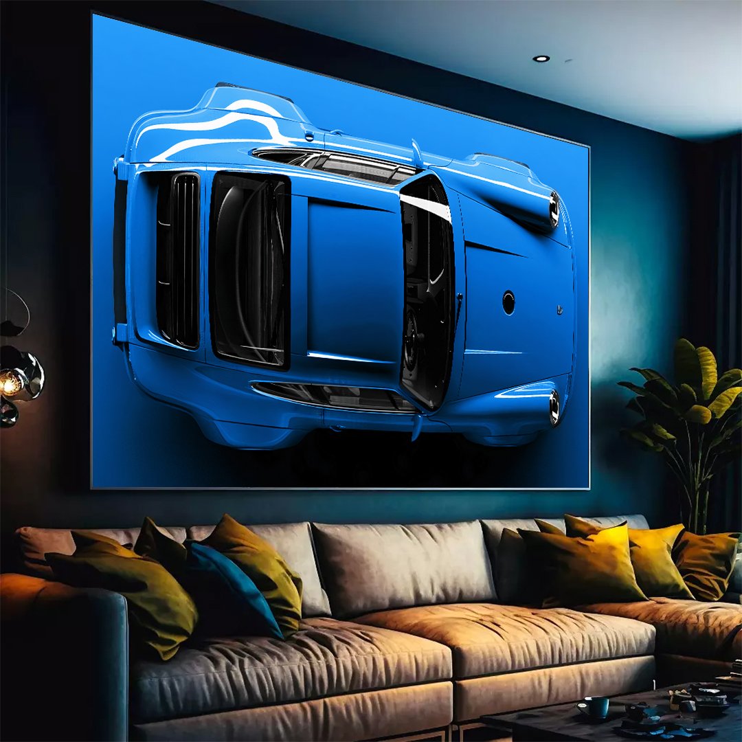 Shark Blue Porsche 911 Canvas