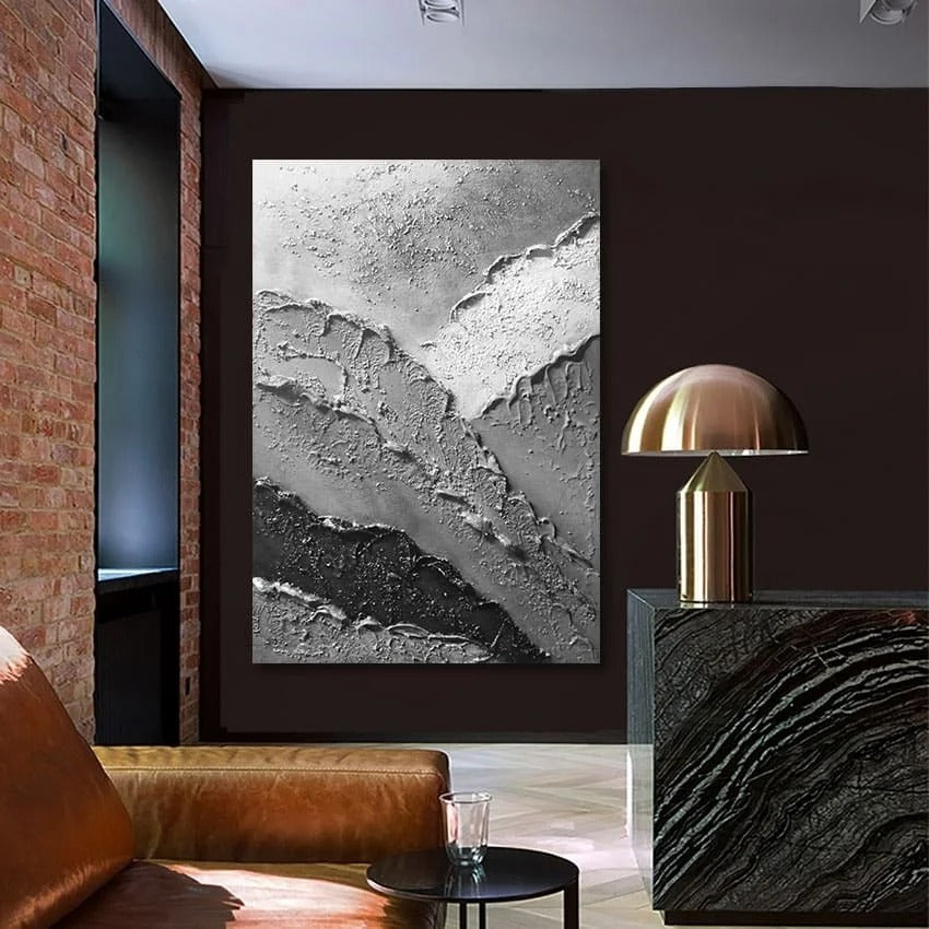 Silver 3D Abstract Canvas