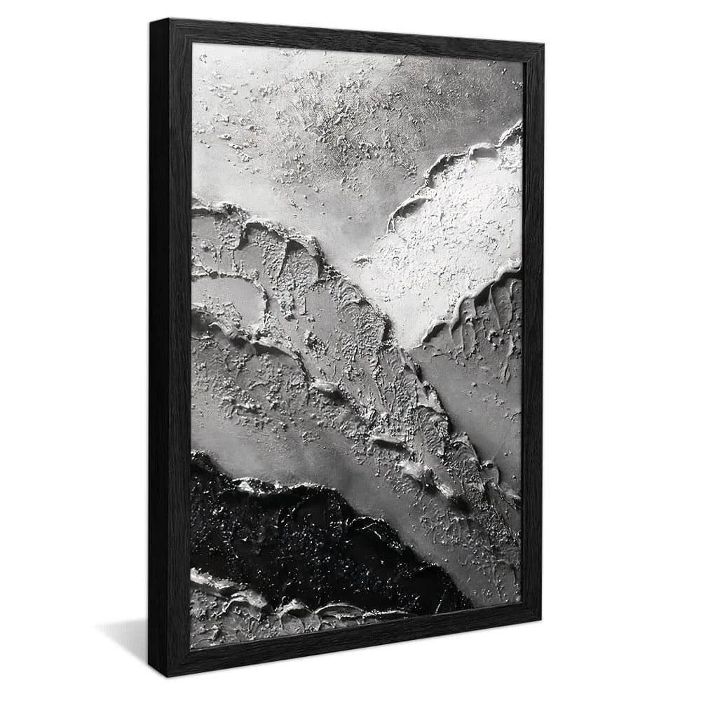 Silver 3D Abstract Canvas