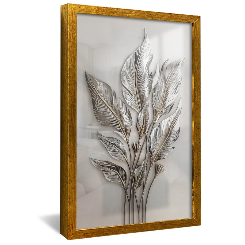 Silver Floral V2082 Canvas