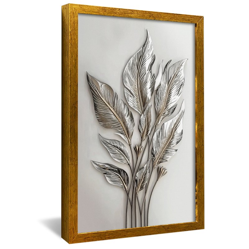 Silver Floral V2082 Canvas