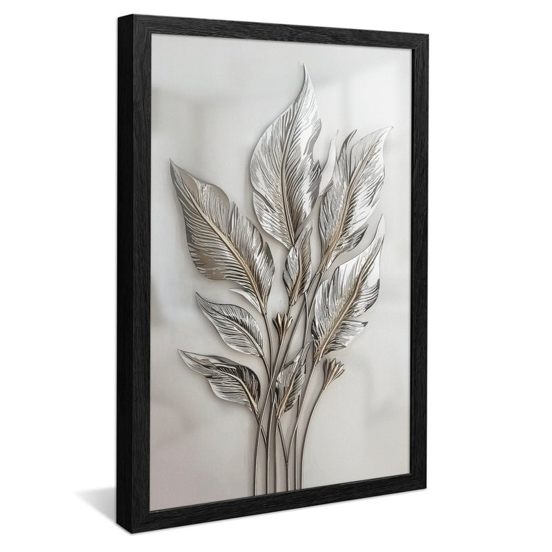 Silver Floral V2082 Canvas