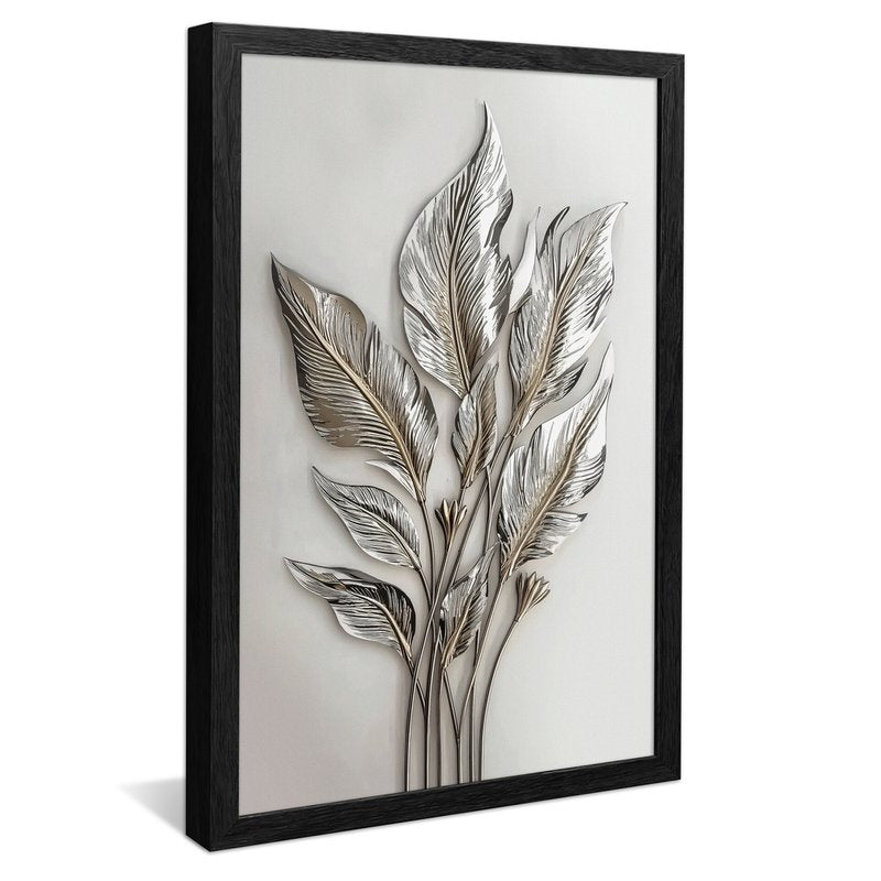 Silver Floral V2082 Canvas