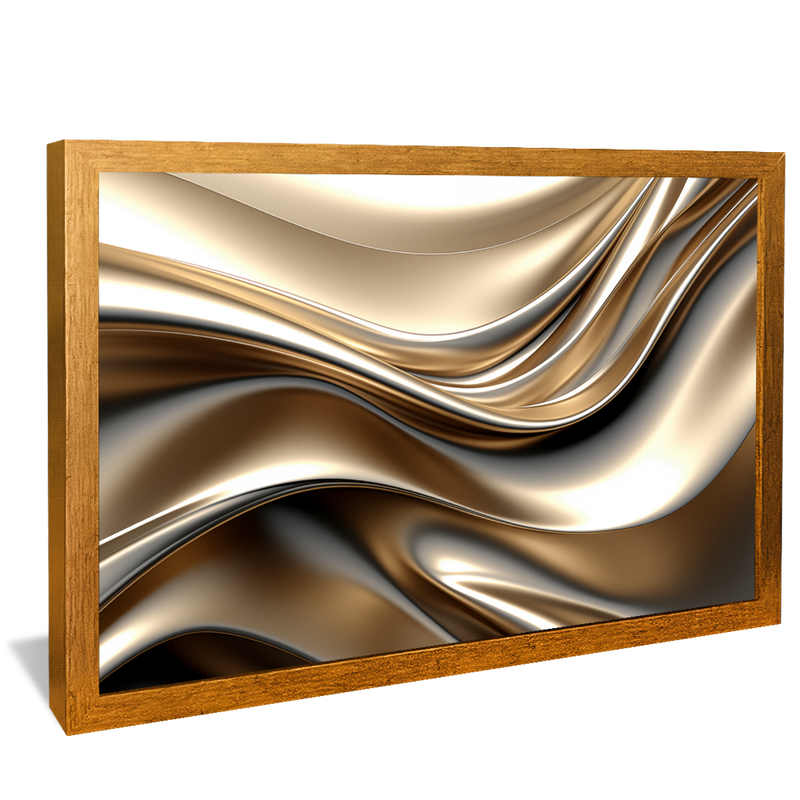 Silver Gold Satin Wave V827 Canvas