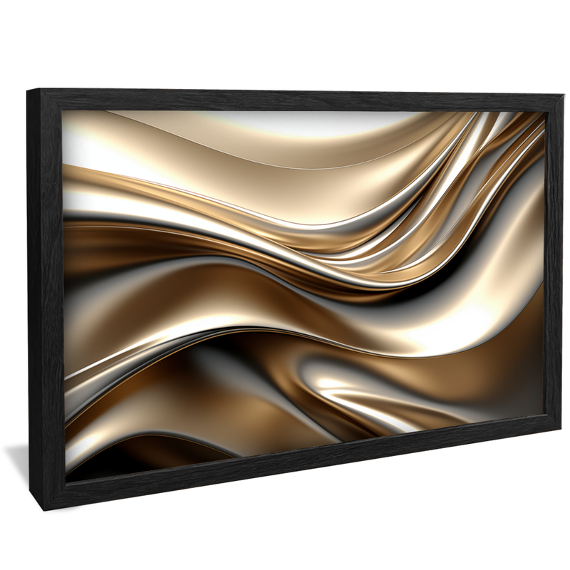 Silver Gold Satin Wave V827 Canvas