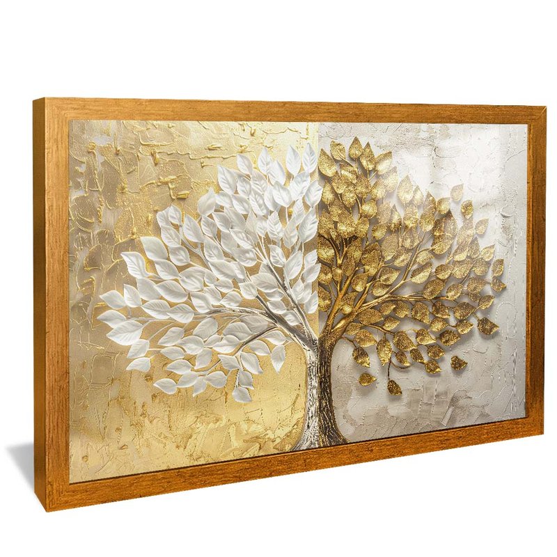 Silver and Gold Tree V1946 Canvas