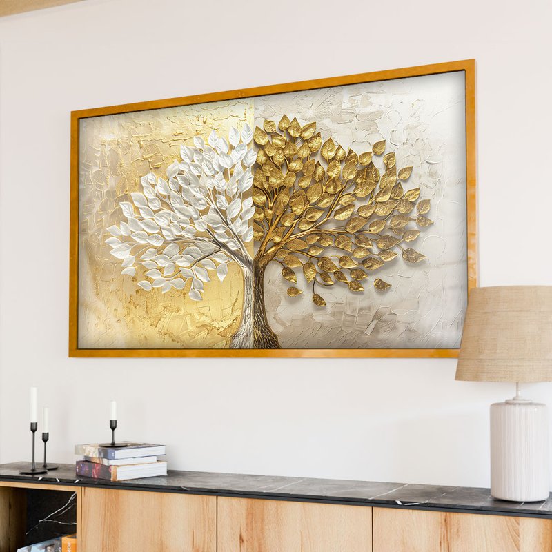 Silver and Gold Tree V1946 Canvas