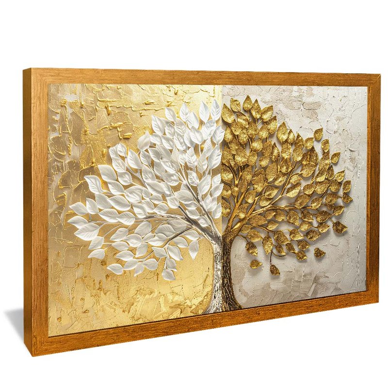 Silver and Gold Tree V1946 Canvas