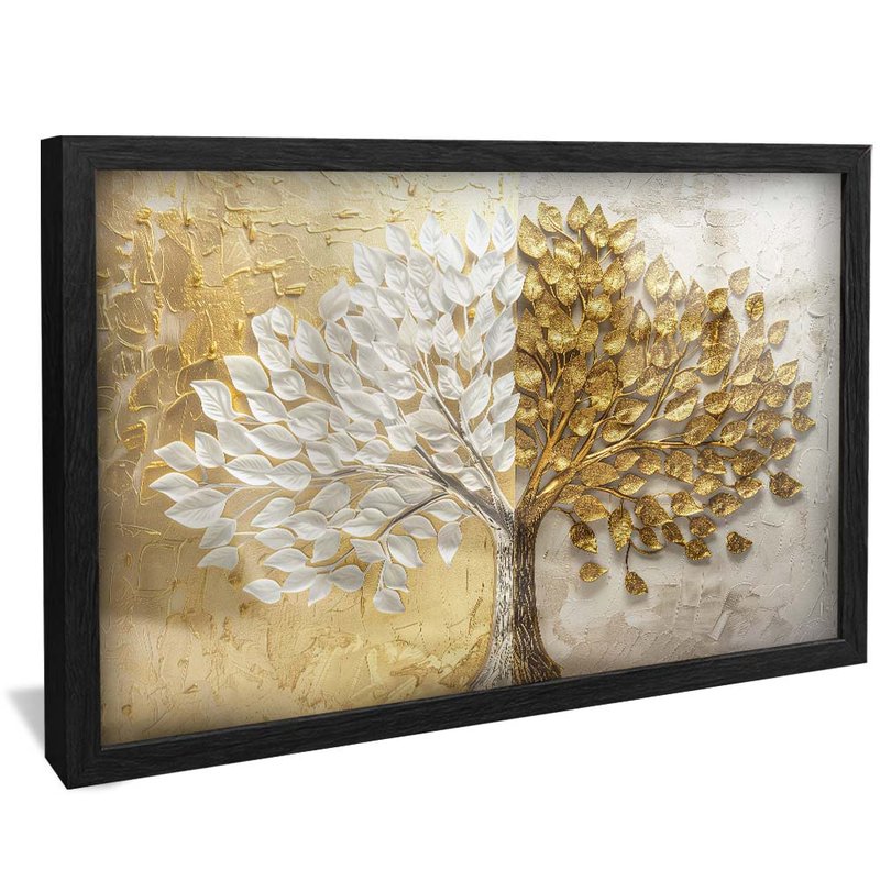Silver and Gold Tree V1946 Canvas