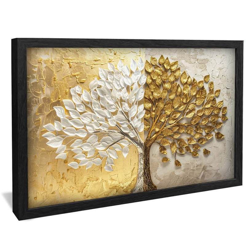 Silver and Gold Tree V1946 Canvas