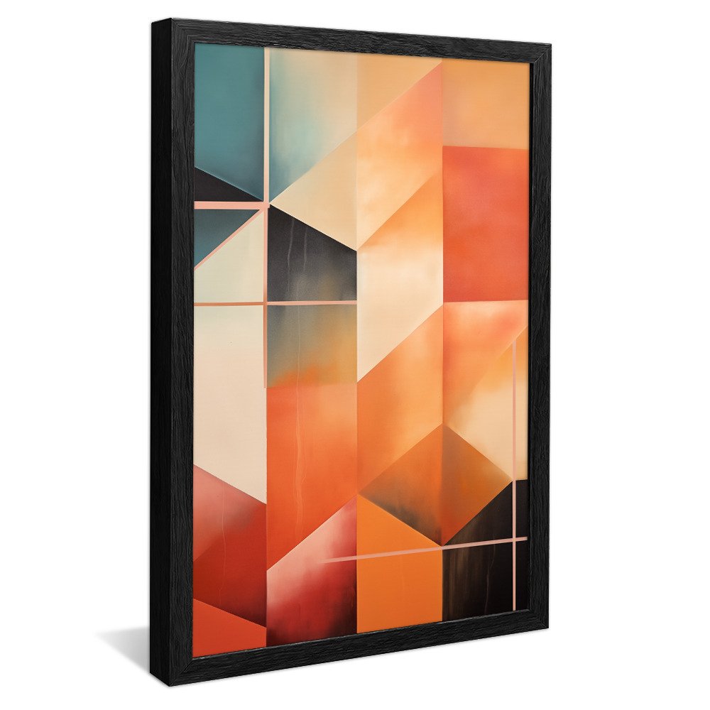 Square Geometric Mosaic Canvas V1011