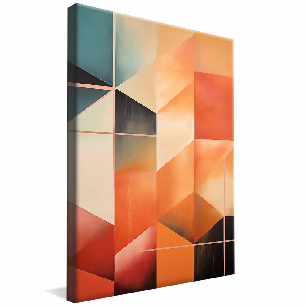 Square Geometric Mosaic Canvas V1011