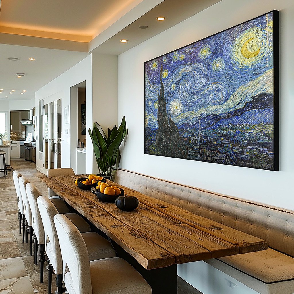 Starry Night by Vincent Van Gogh V1147 Canvas