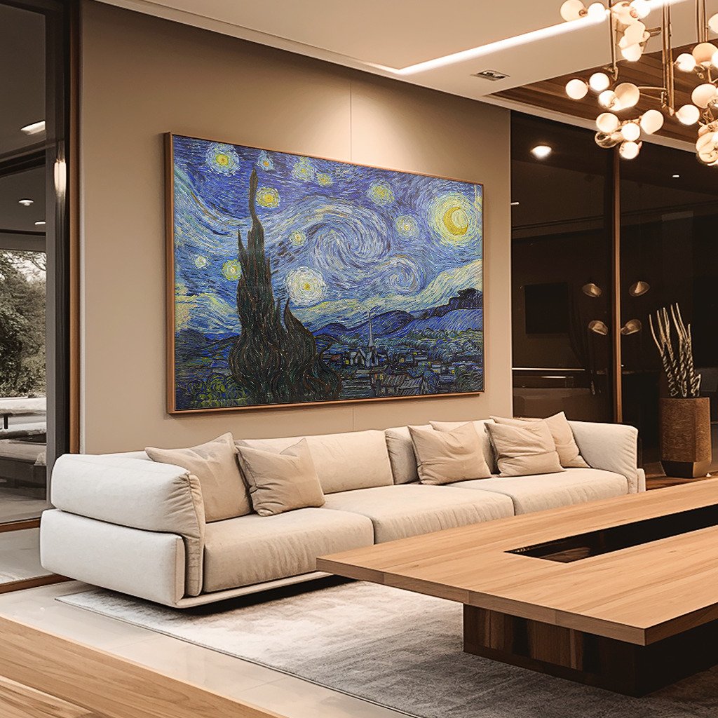 Starry Night by Vincent Van Gogh V1147 Canvas