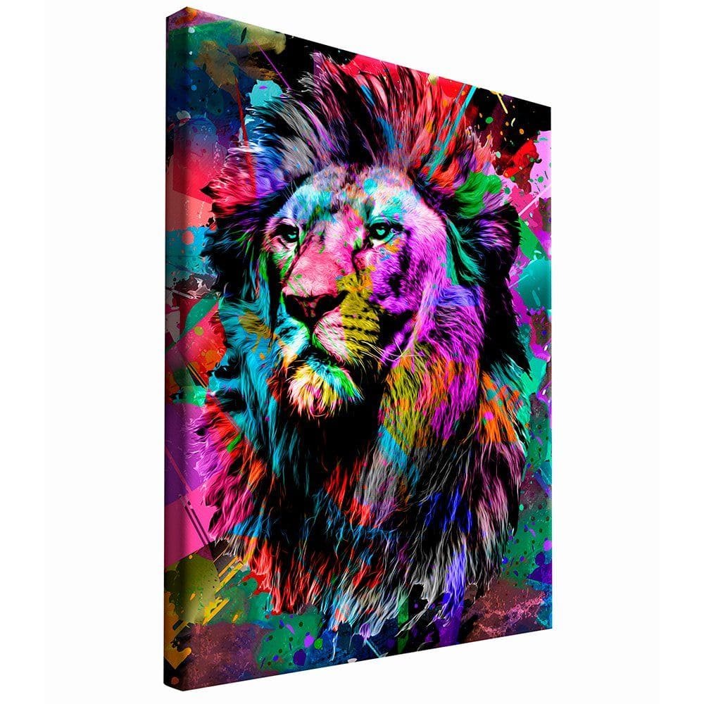 Street Art Lion Canvas