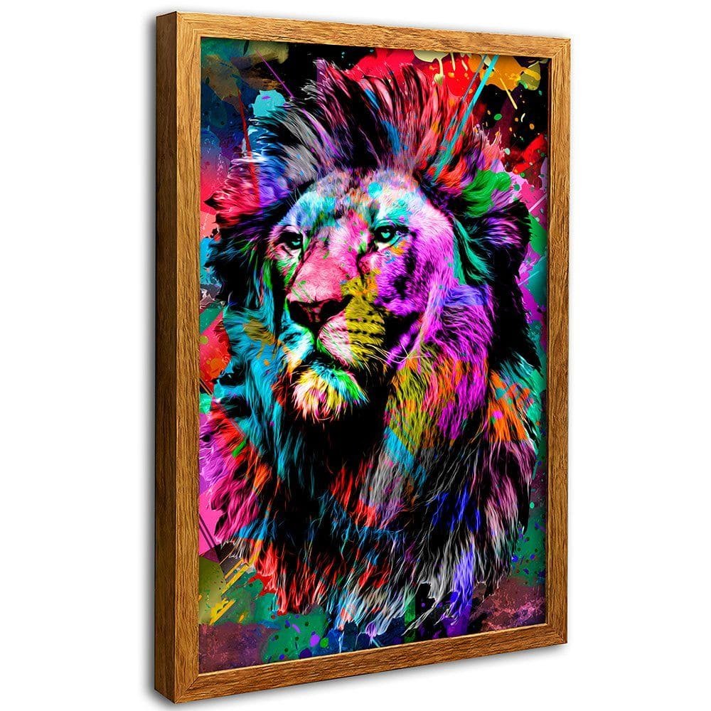 Street Art Lion Canvas