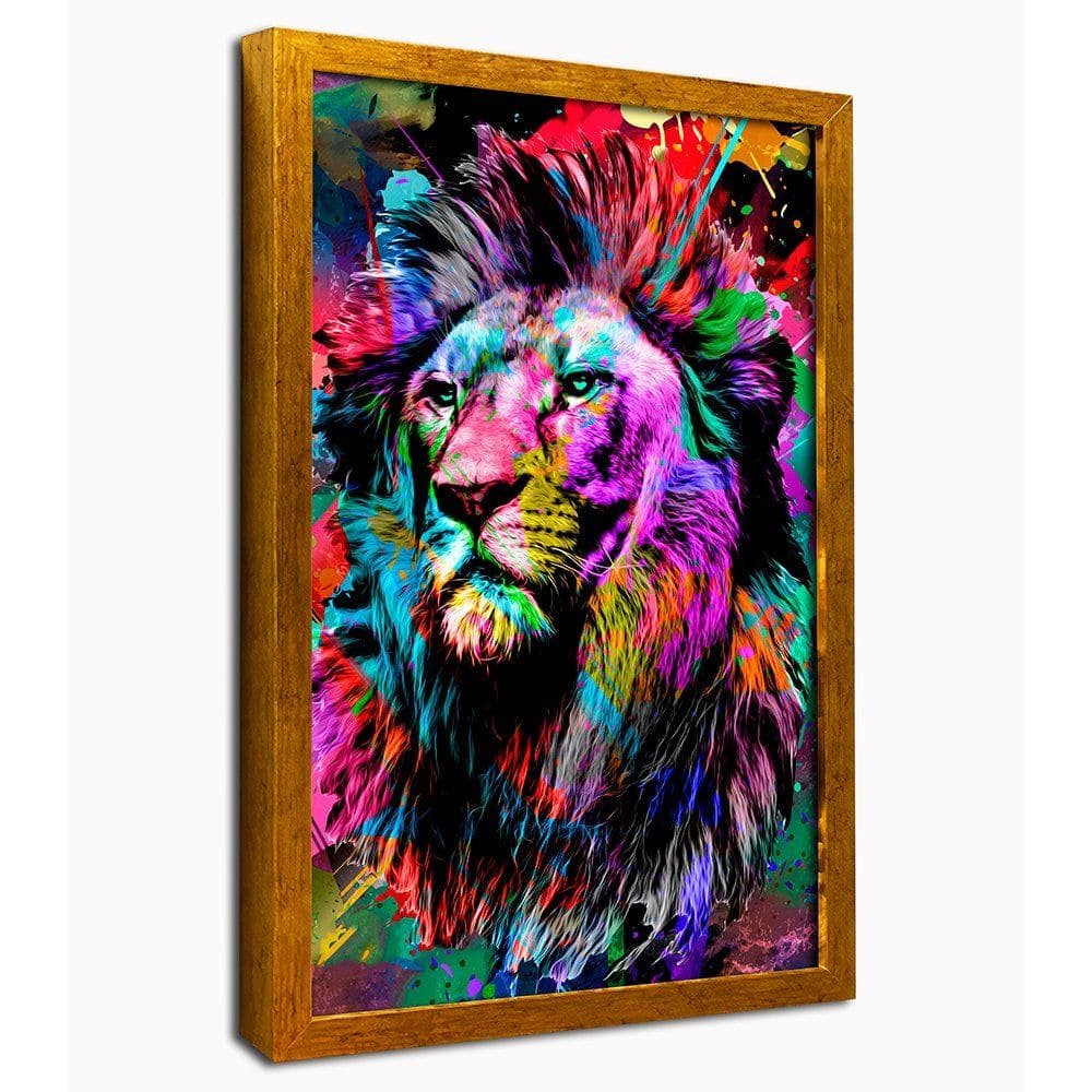 Street Art Lion Canvas