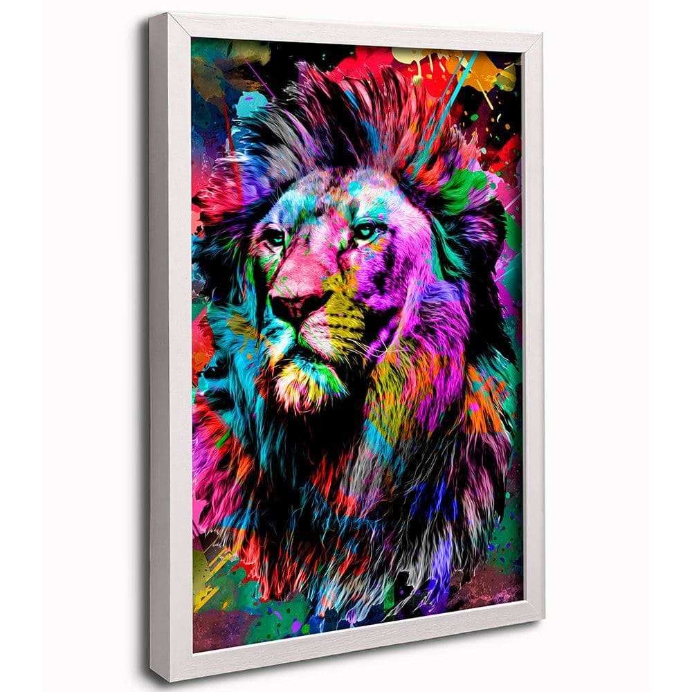 Street Art Lion Canvas