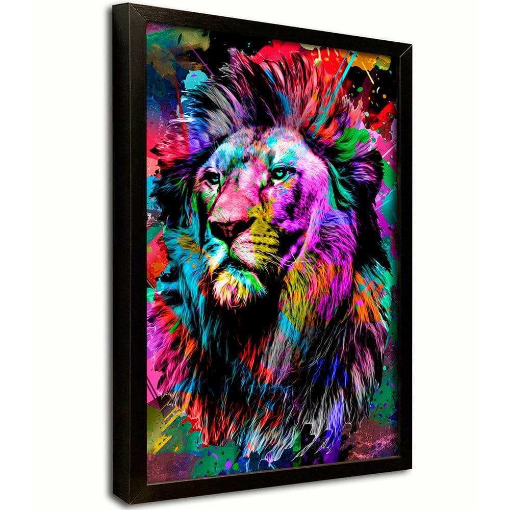 Street Art Lion Canvas